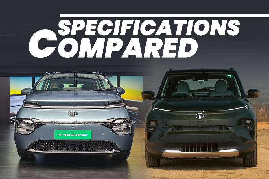 MG Windsor EV vs Tata Punch EV specification comparison