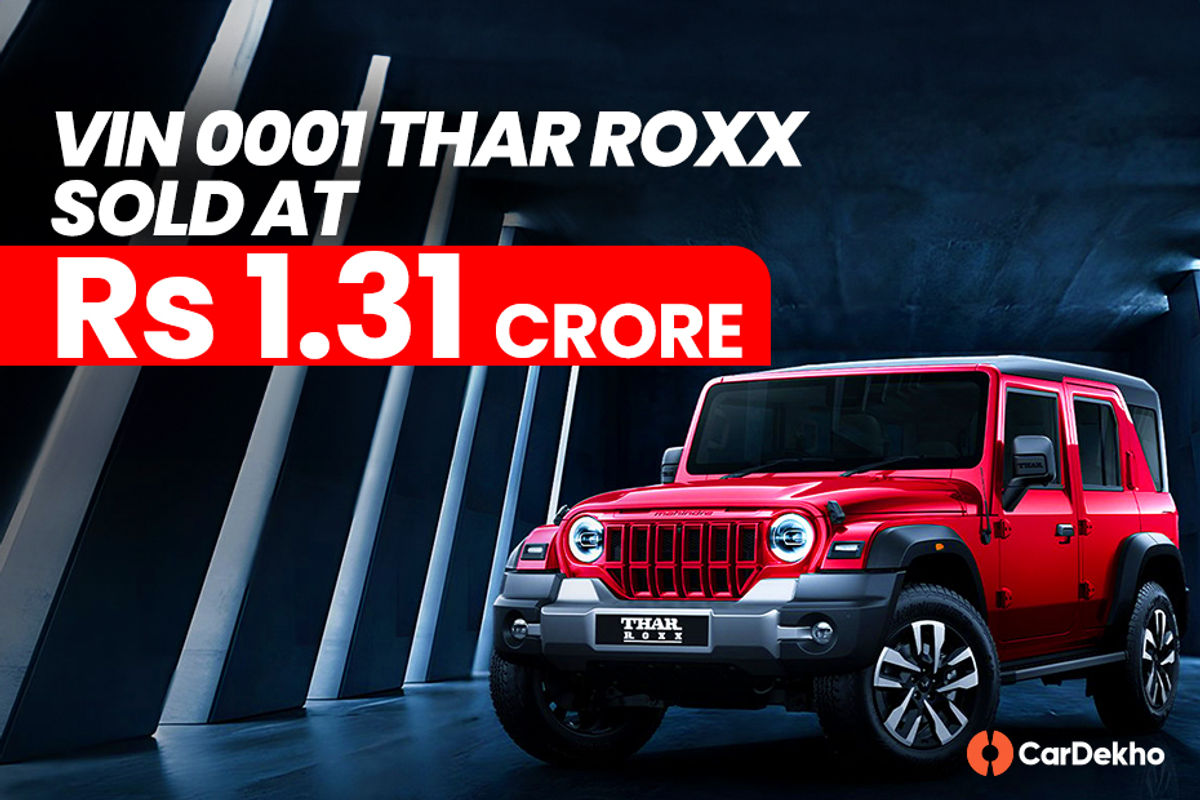 Mahindra Thar Roxx VIN 0001 Sold At Rs 1.31 Crore