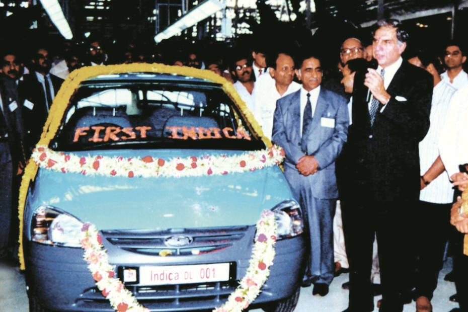 Ratan Tata With Tata Indica