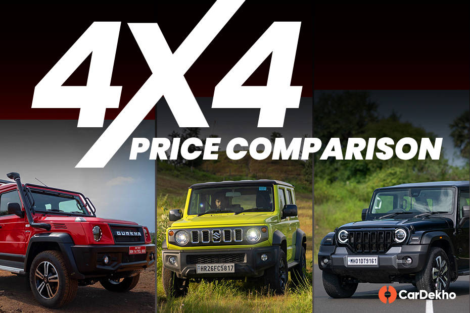 Mahindra Thar Roxx vs Maruti Jimny vs Force Gurkha 5-door: 4X4 Price Comparison