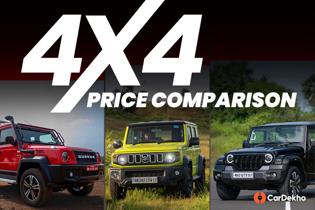 Mahindra Thar Roxx vs Maruti Jimny vs Force Gurkha 5-door: 4X4 Price Comparison Mahindra Thar Roxx vs Maruti Jimny vs Force Gurkha 5-door: 4X4 Price Comparison