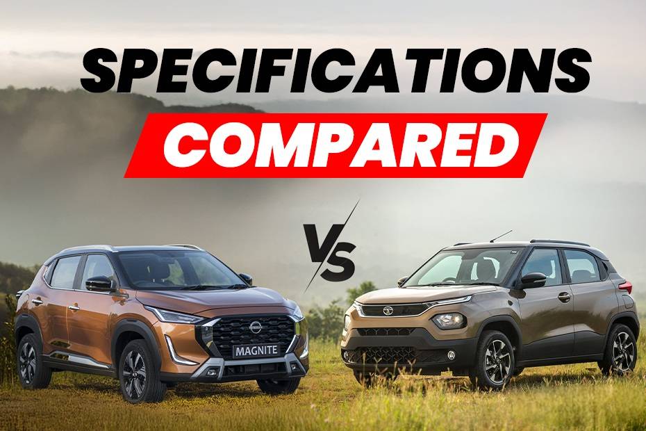 Nissan Magnite vs Tata Punch specifications comparison