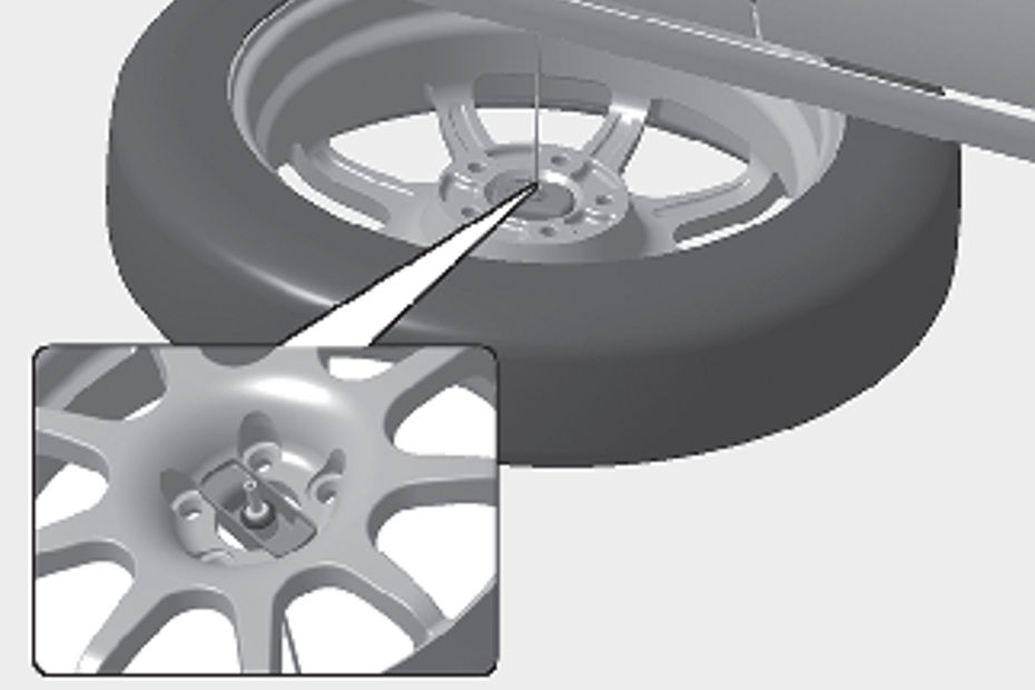 Kia Carnival spare wheel is placed under the body