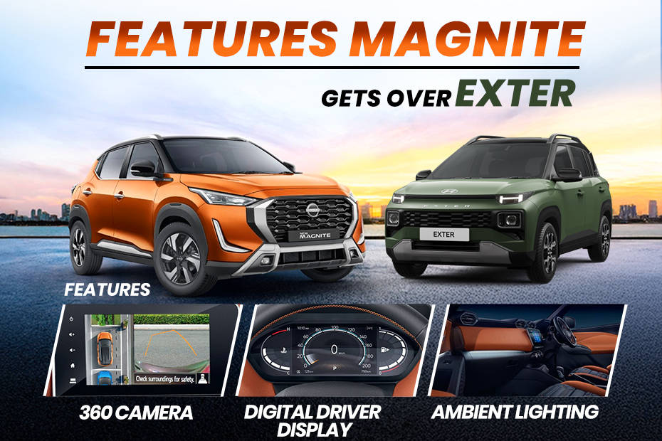 Features Nissan Magnite facelift gets over the Hyundai Exter