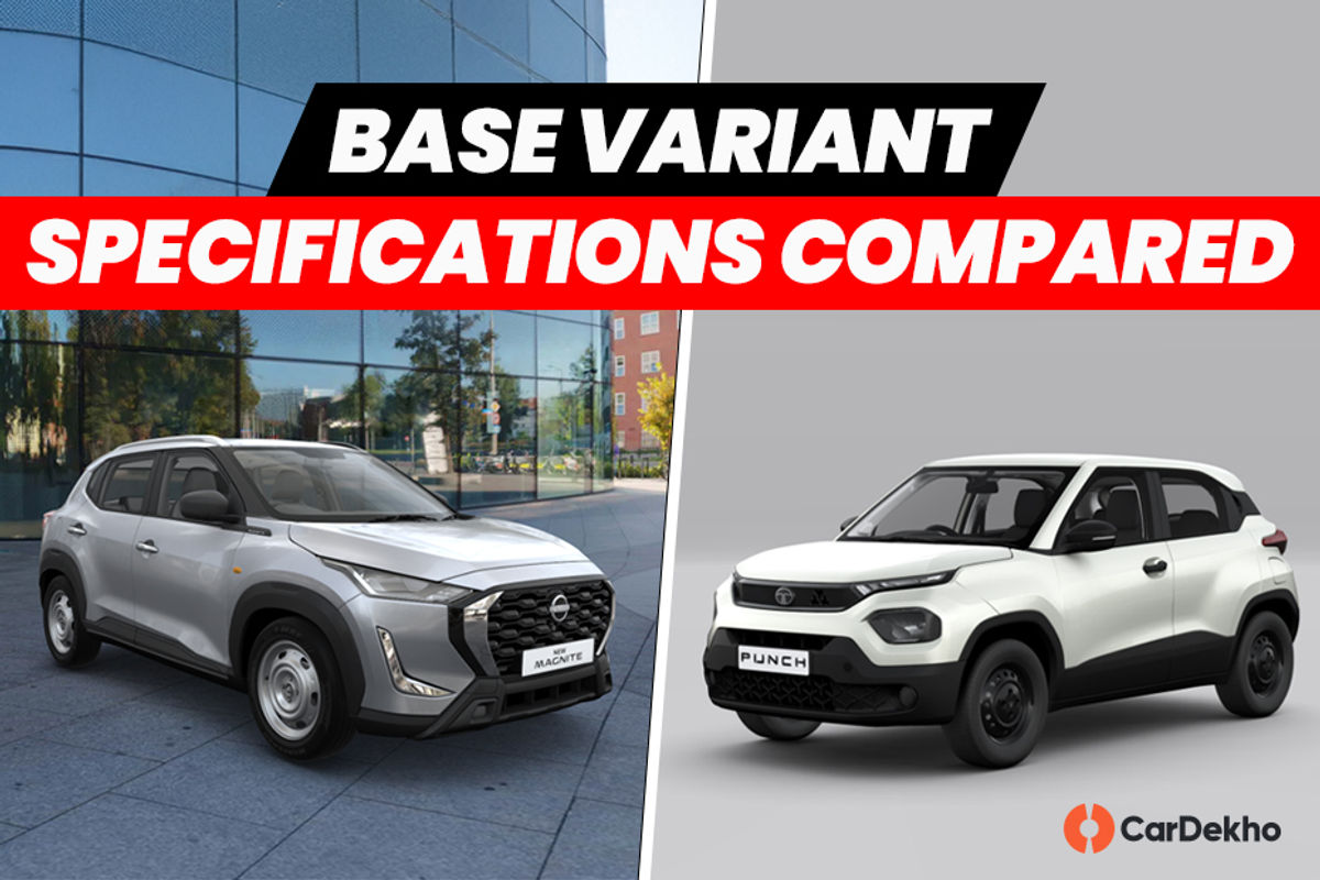 Nissan Magnite Visia vs Tata Punch Pure specifications comparison