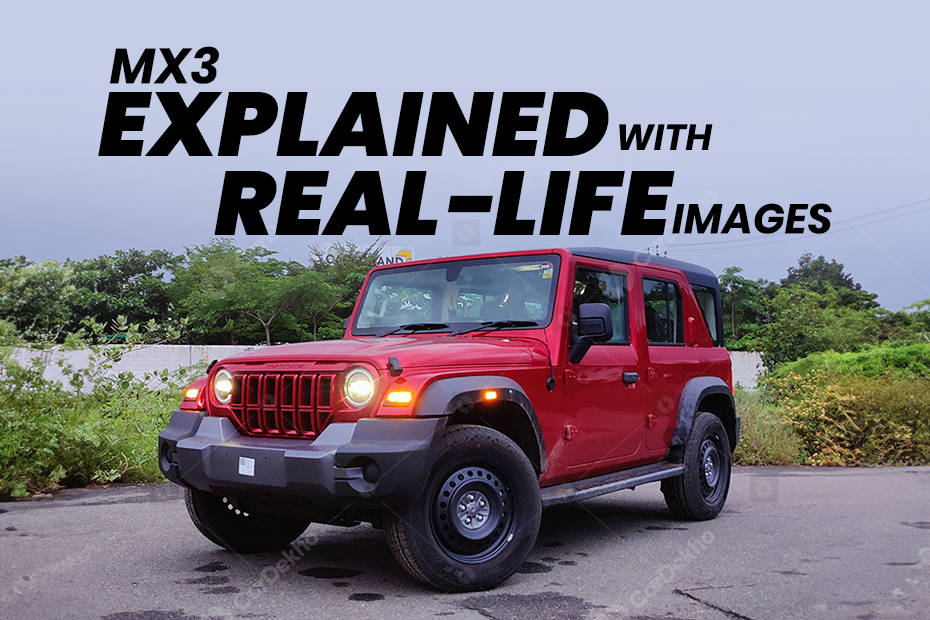 Mahindra Thar Roxx MX3 variant explained in 10 real-life images