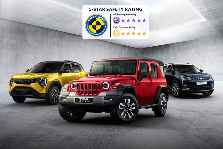 Mahindra Thar Roxx, XUV 3XO, and XUV400 EV Score 5 Stars In Bharat NCAP