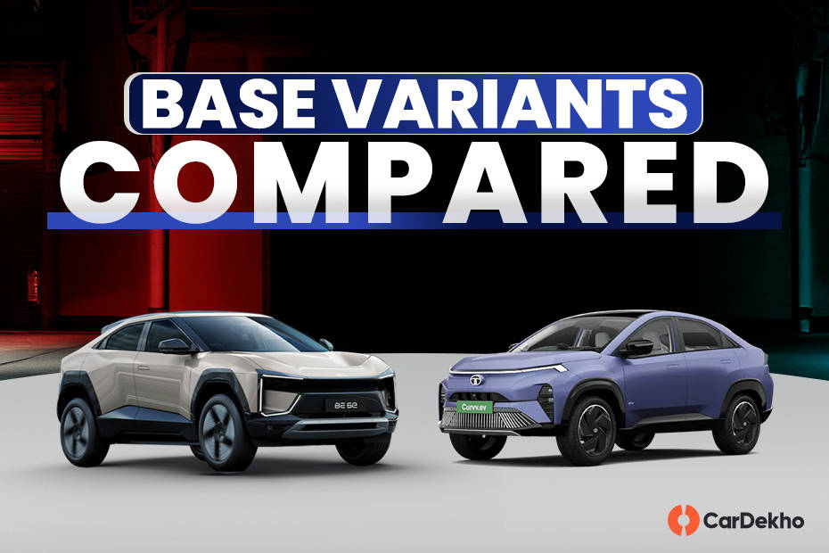 Mahindra BE 6e One vs Tata Curvv EV Creative: base variants compared