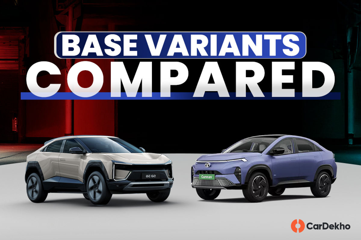 Mahindra BE 6e One vs Tata Curvv EV Creative: base variants compared