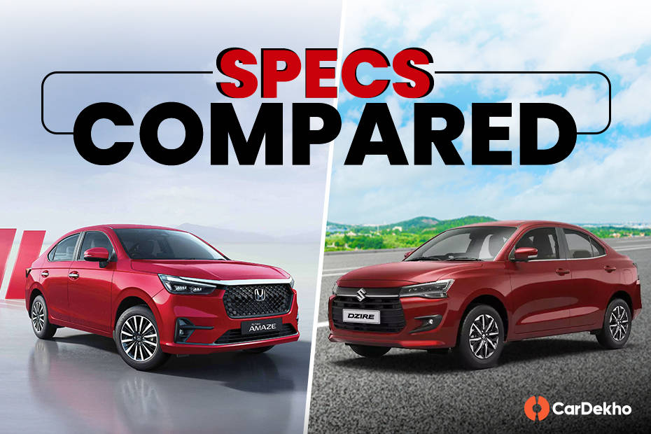 New Honda Amaze vs New Maruti Dzire: Specifications Compared