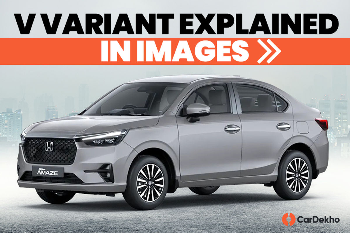 New Honda Amaze V Variant Explained In 7 Images