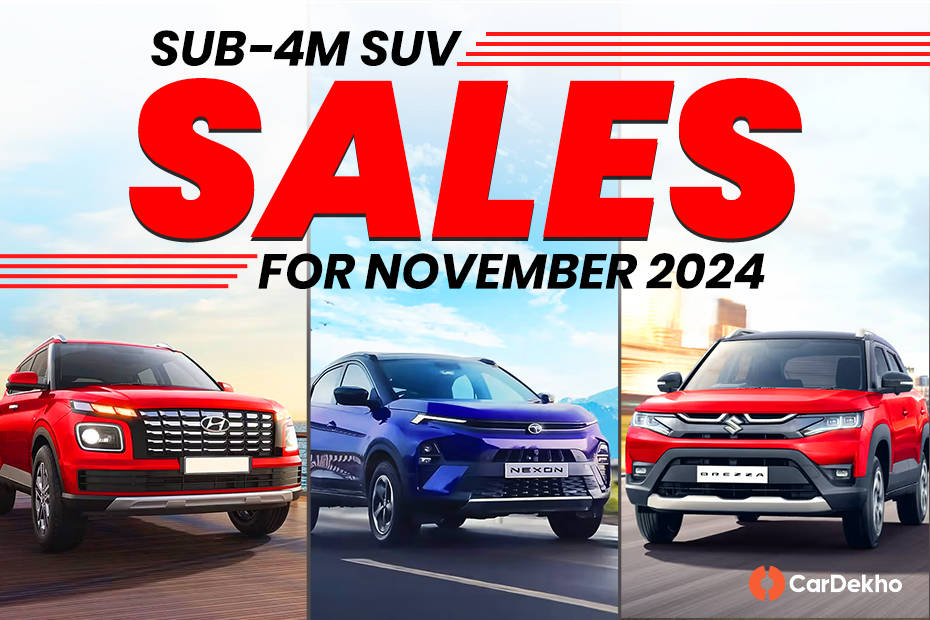 Tata Nexon And Maruti Brezza Led The Sub-4m SUVs Sales In November 2024