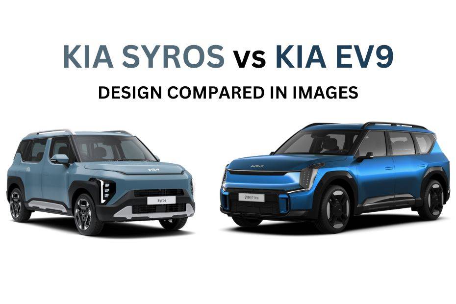 Kia Syros vs Kia EV9 design compared in images