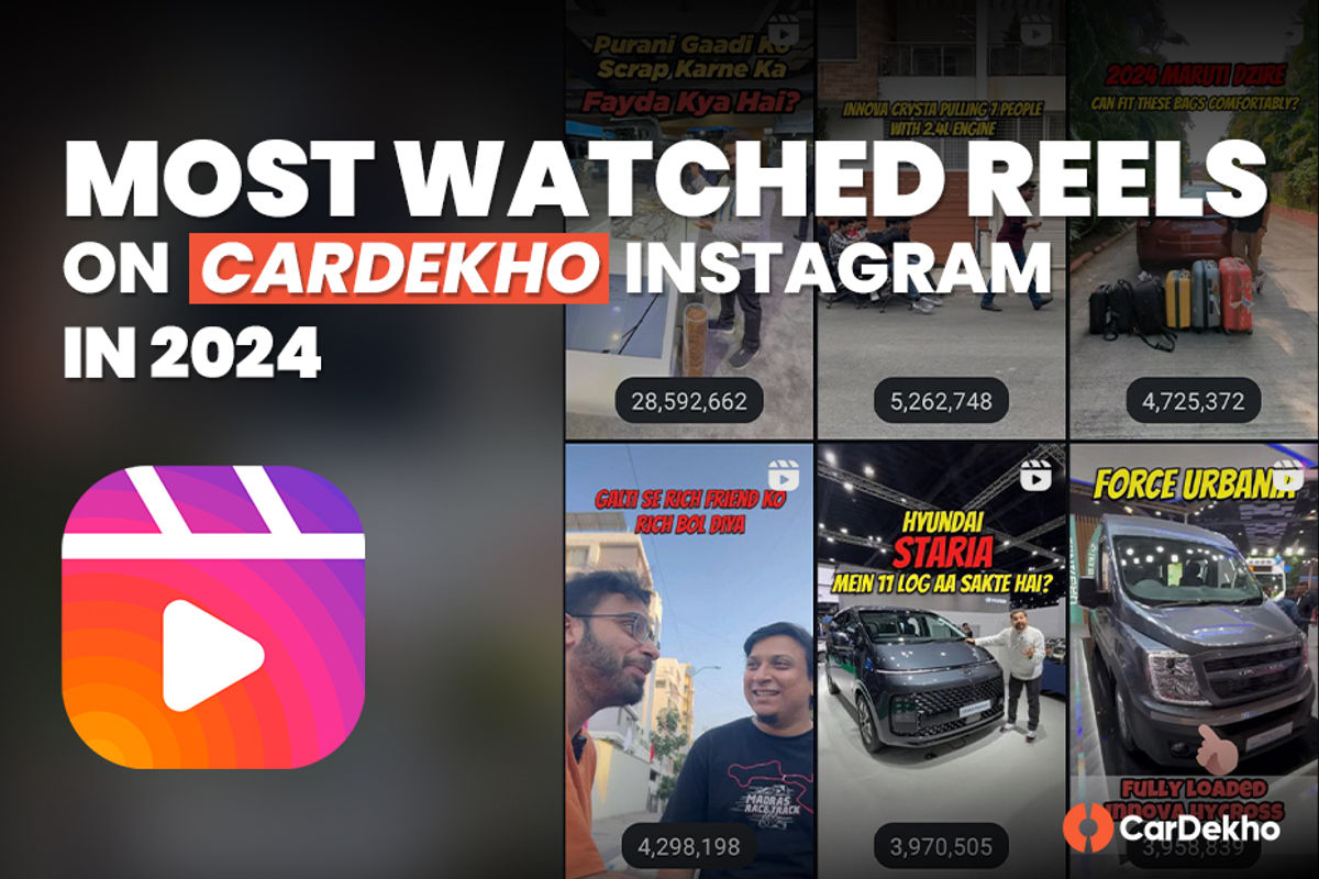 These Are The Top 10 CarDekho Instagram Reels That You Watched The Most In 2024