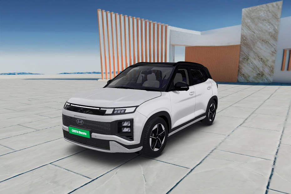 Hyundai Creta Electric Atlas White with Black Roof