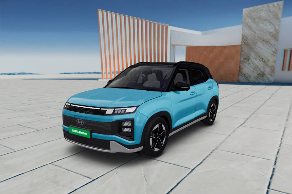 Hyundai Creta Electric Ocean Blue Metallic with Black Roof