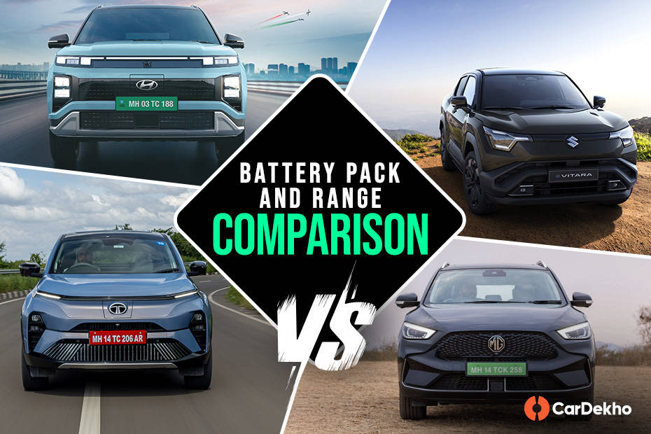 Hyundai Creta Electric vs Maruti e Vitara vs Mahindra BE 6 vs Tata Curvv EV: Batter specifications and range comparison