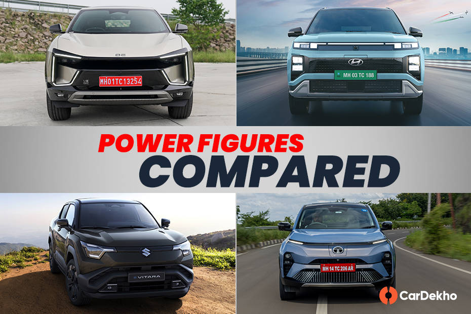 Hyundai Creta Electric vs Mahindra BE 6 vs Tata Curvv EV vs Maruti e Vitara vs MG ZS EV: power figures compared