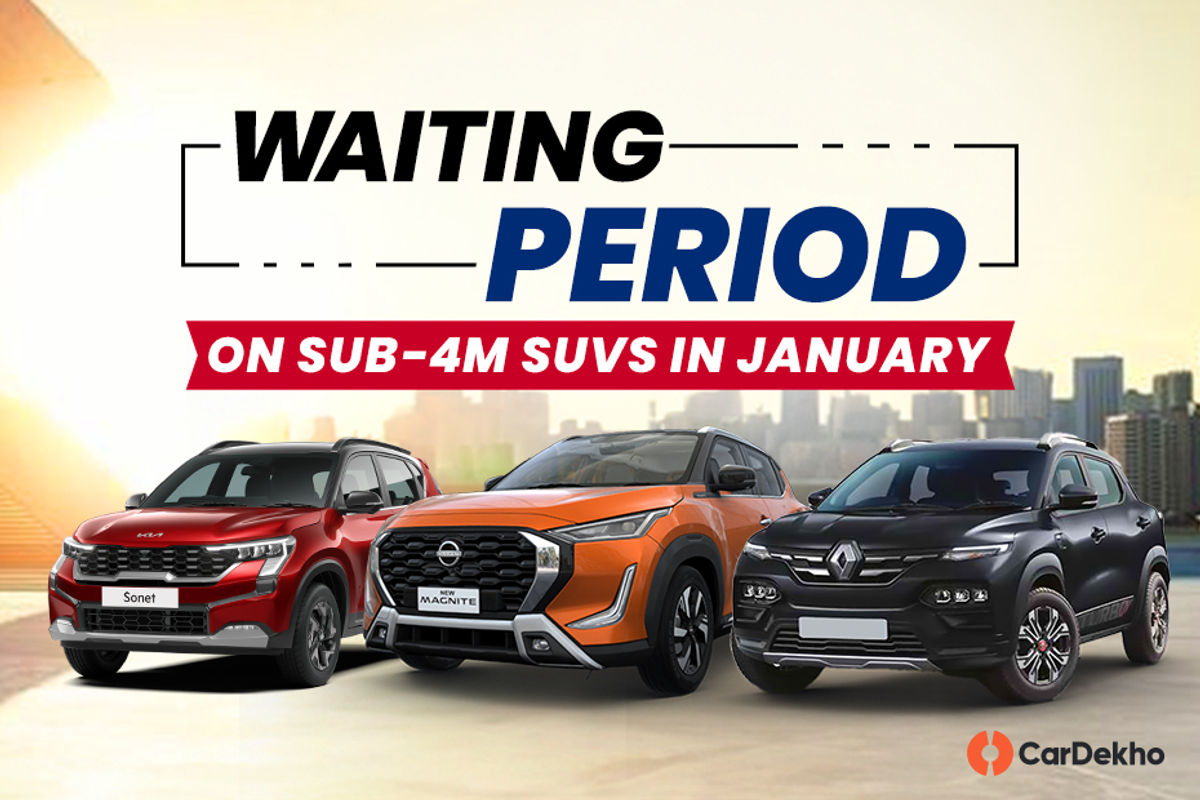 Waiting Period on sub-4m SUVs in January Waiting Period on sub-4m SUVs in January