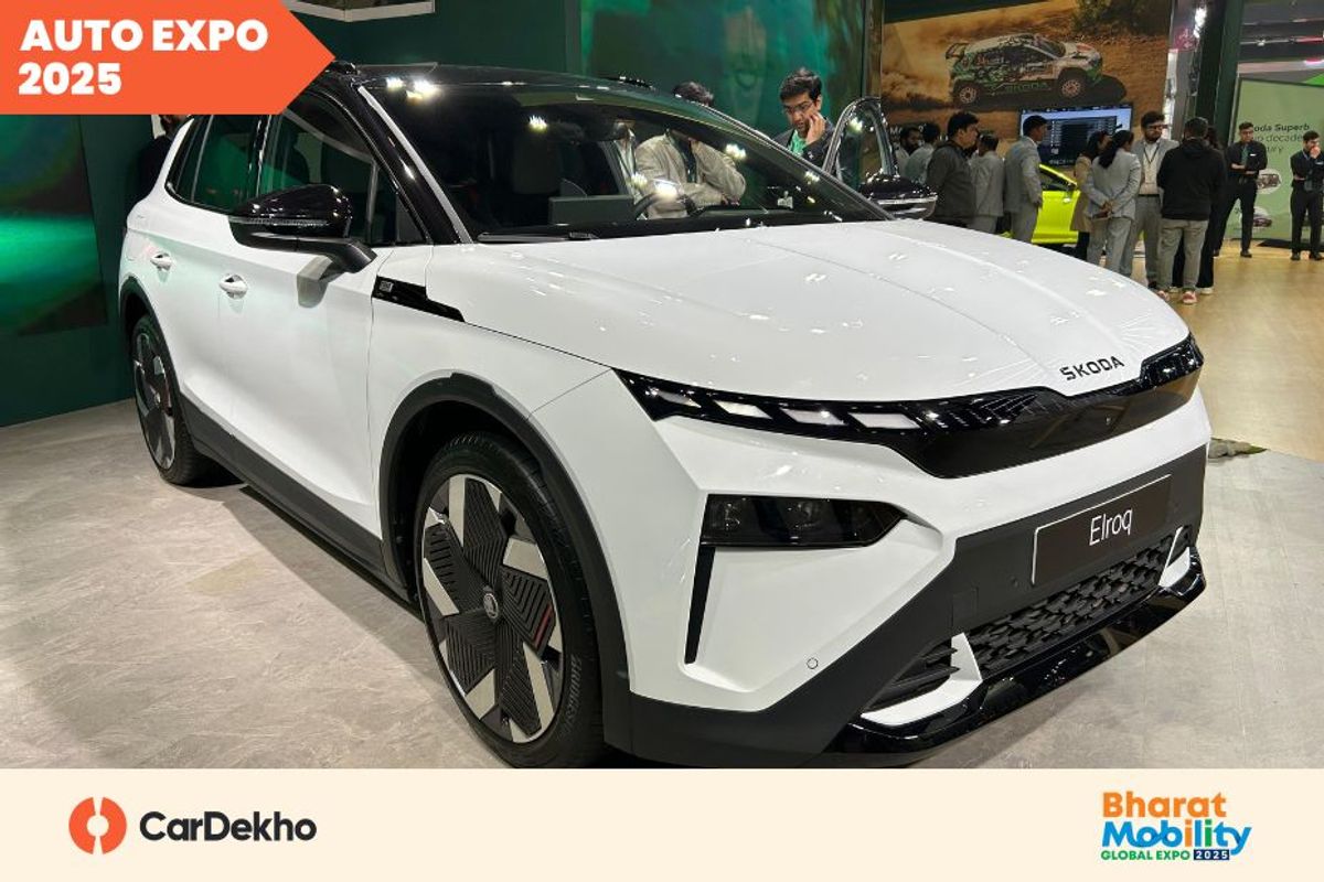 Skoda Elroq Electric SUV Marks Its India Debut At The Bharat Mobility Global Expo 2025
