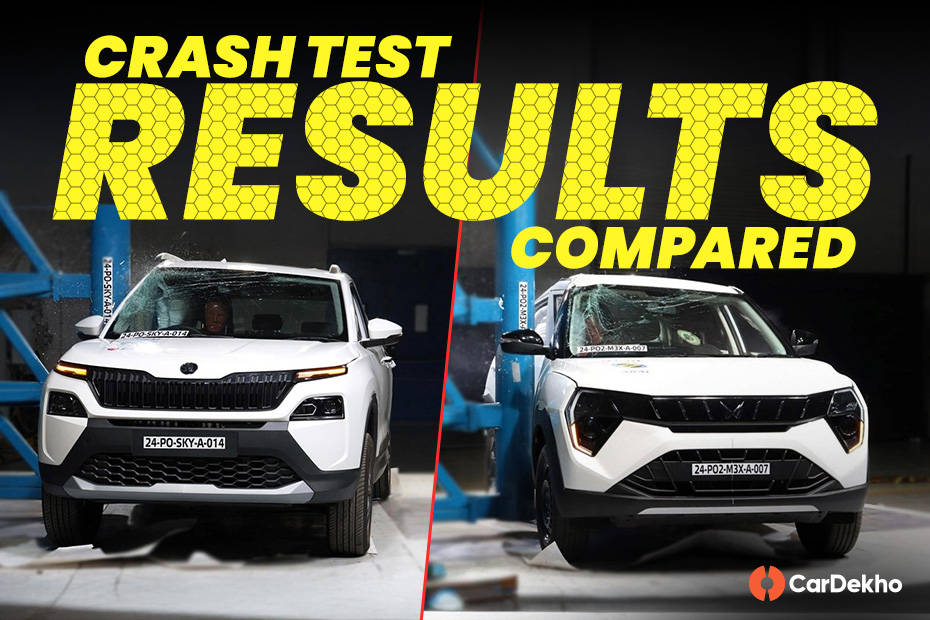 Skoda Kylaq vs Mahindra XUV 3XO Bharat NCAP crash test ratings and scores comparison