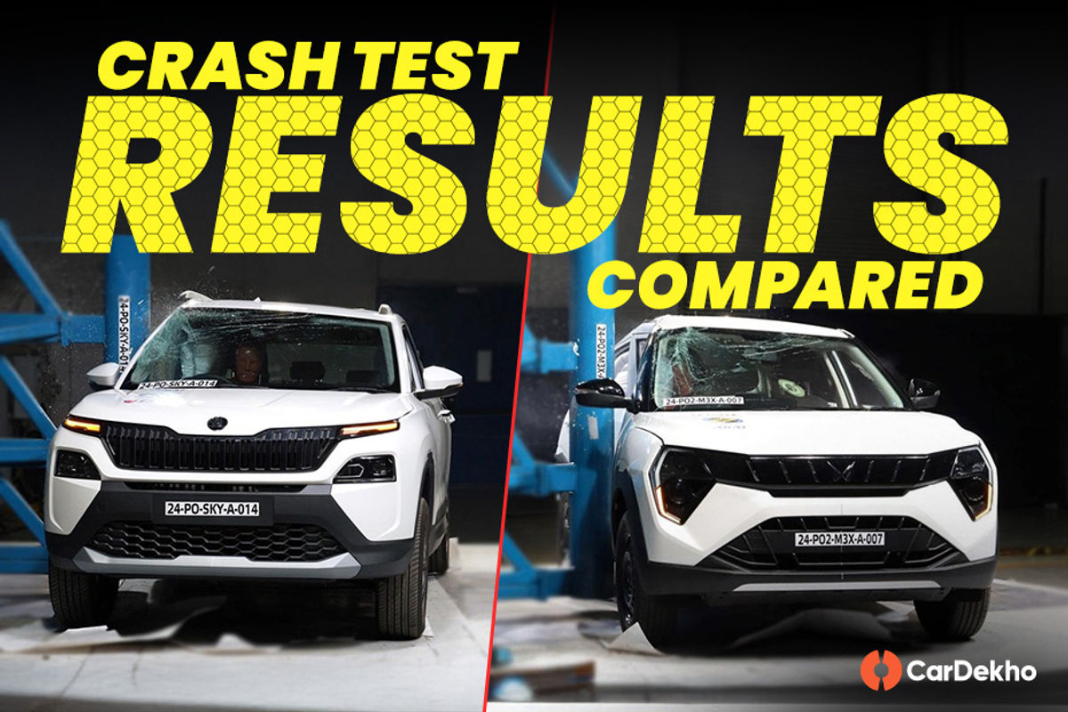 Skoda Kylaq vs Mahindra XUV 3XO Bharat NCAP crash test ratings and scores comparison