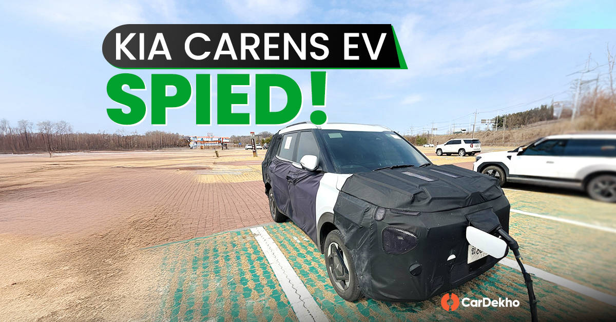 India-bound Kia Carens EV Spied With New Alloy Wheels And ADAS