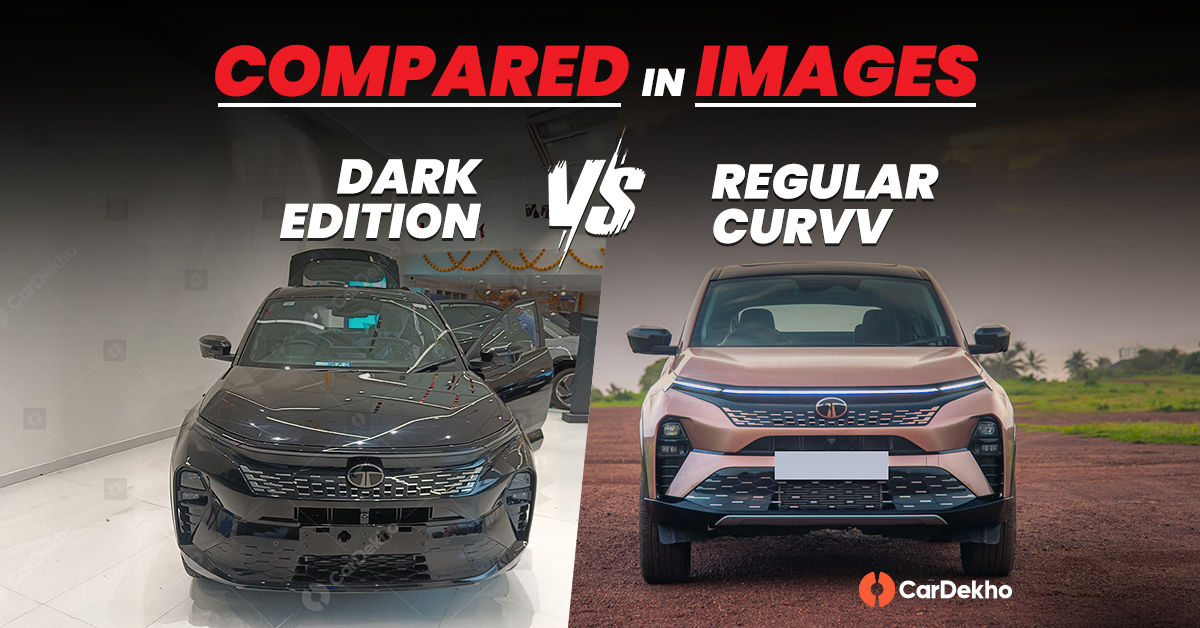 Tata Curvv Dark Edition vs regular Curvv compared in images