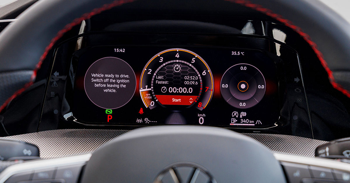Volkswagen Golf GTI digital driver's display