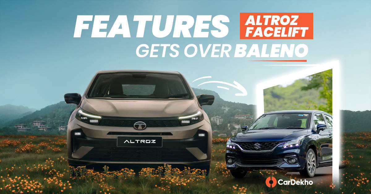 2025 Tata Altroz facelift features over Maruti Baleno