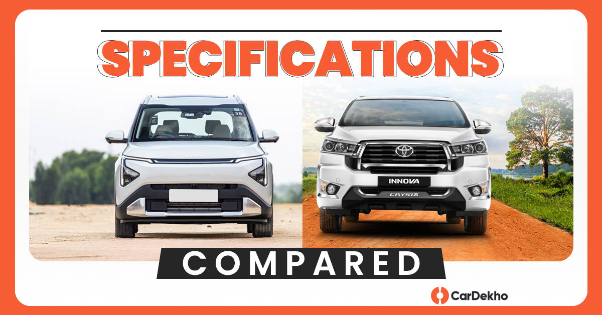 Kia Carens Clavis vs Toyota Innova Hycross specifications compared