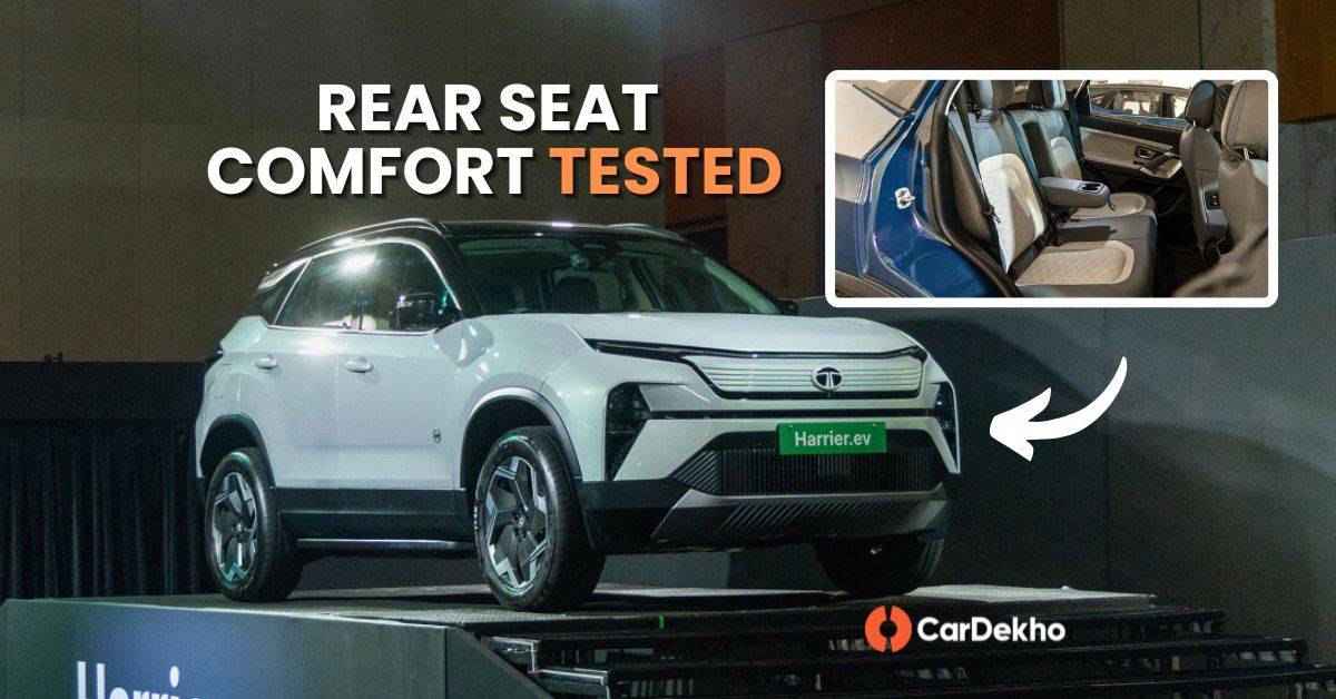 Tata Harrier EV rear seat space detailed
