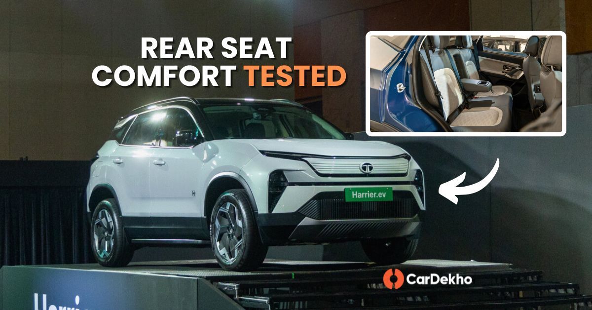 Tata Harrier EV rear seat space detailed
