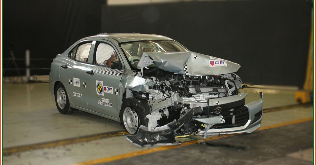 Maruti Dzire Bharat NCAP crash test