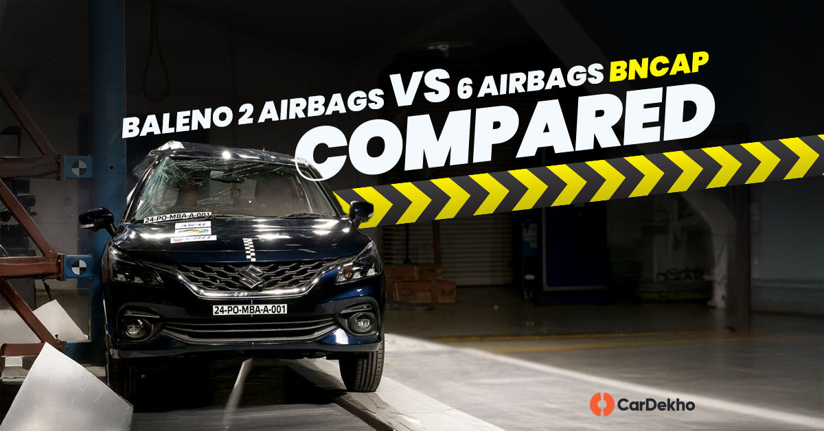 Maruti Baleno Bharat NCAP test compares: 6 airbags vs 2 airbags Maruti Baleno Bharat NCAP test compares: 6 airbags vs 2 airbags