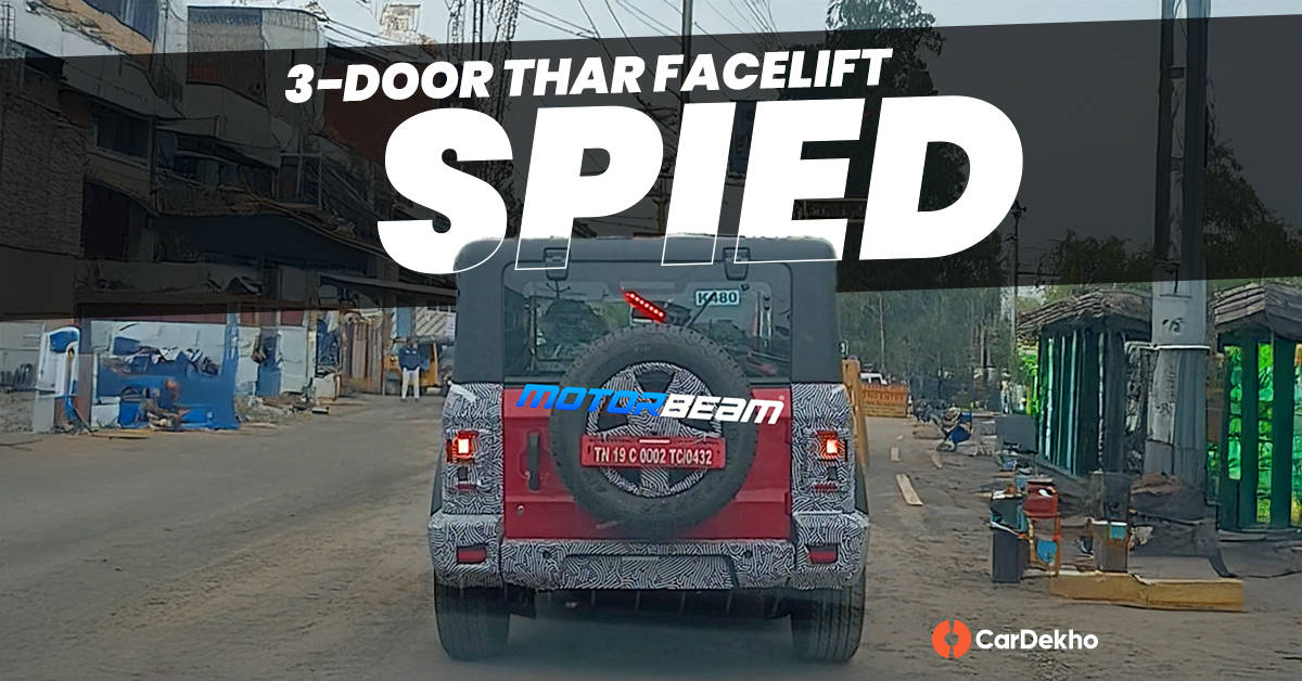 2025 Mahindra Thar 3-door facelift spied