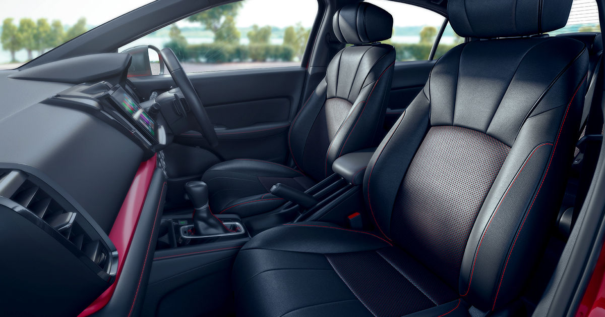 Honda City Sport black leatherette seats