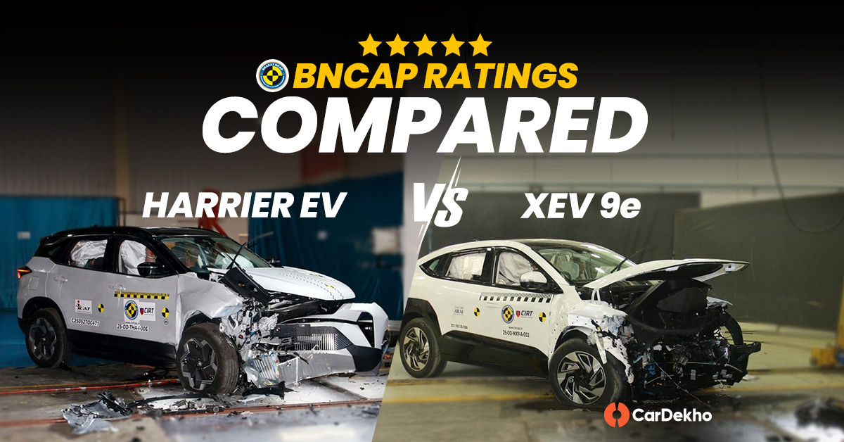 Tata Harrier EV vs Mahindra XEV 9e Bharat NCAP ratings compared Tata Harrier EV vs Mahindra XEV 9e Bharat NCAP ratings compared
