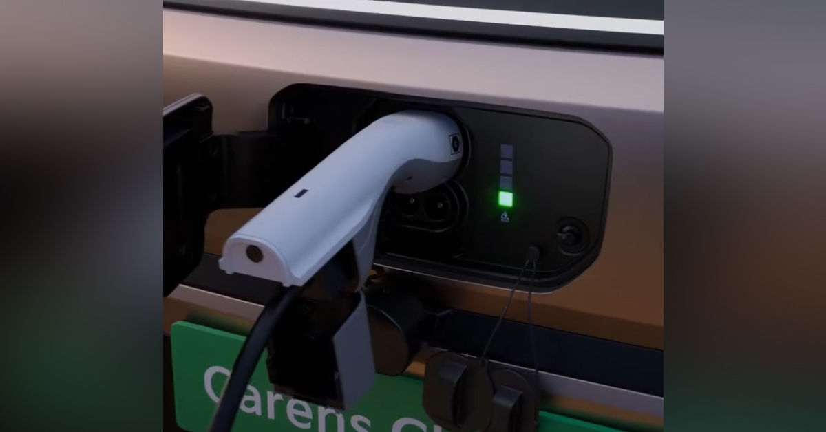 Kia Carens Clavis EV charging flap at the front