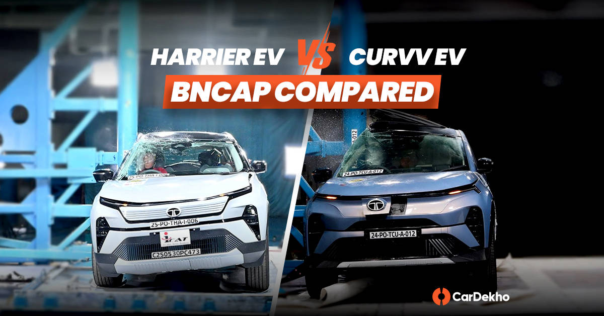 Tata Harrier EV vs Tata Curvv EV BNCAP test compared