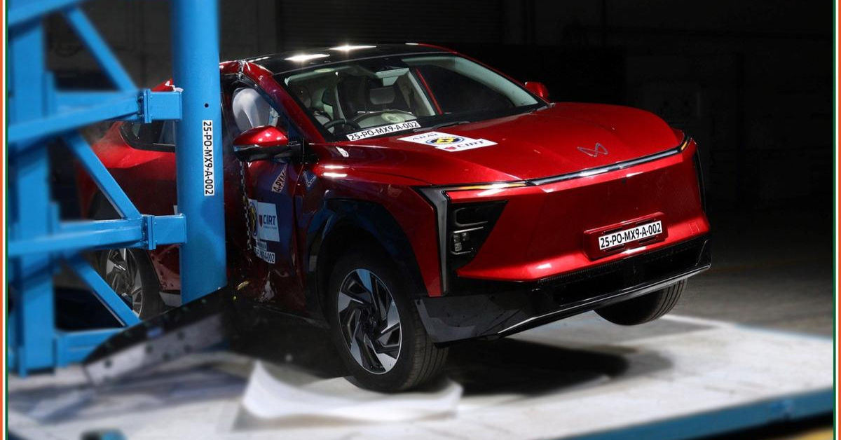 Mahindra XEV 9e Bharat NCAP crash test Mahindra XEV 9e Bharat NCAP crash test