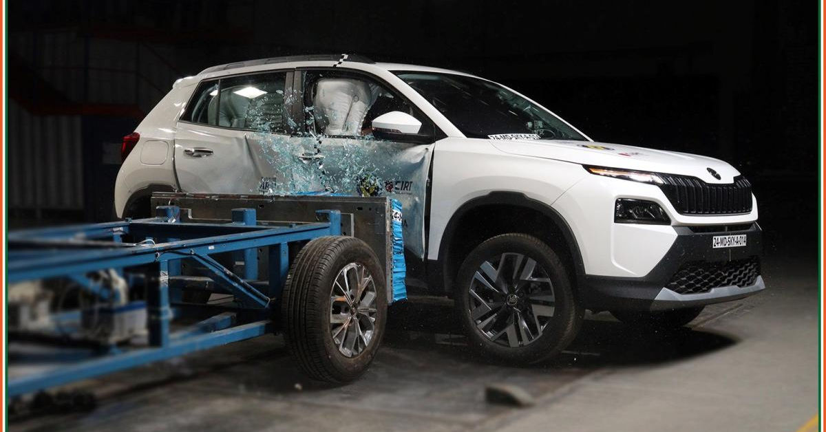 Skoda Kylaq Bharat NCAP crash test Skoda Kylaq Bharat NCAP crash test