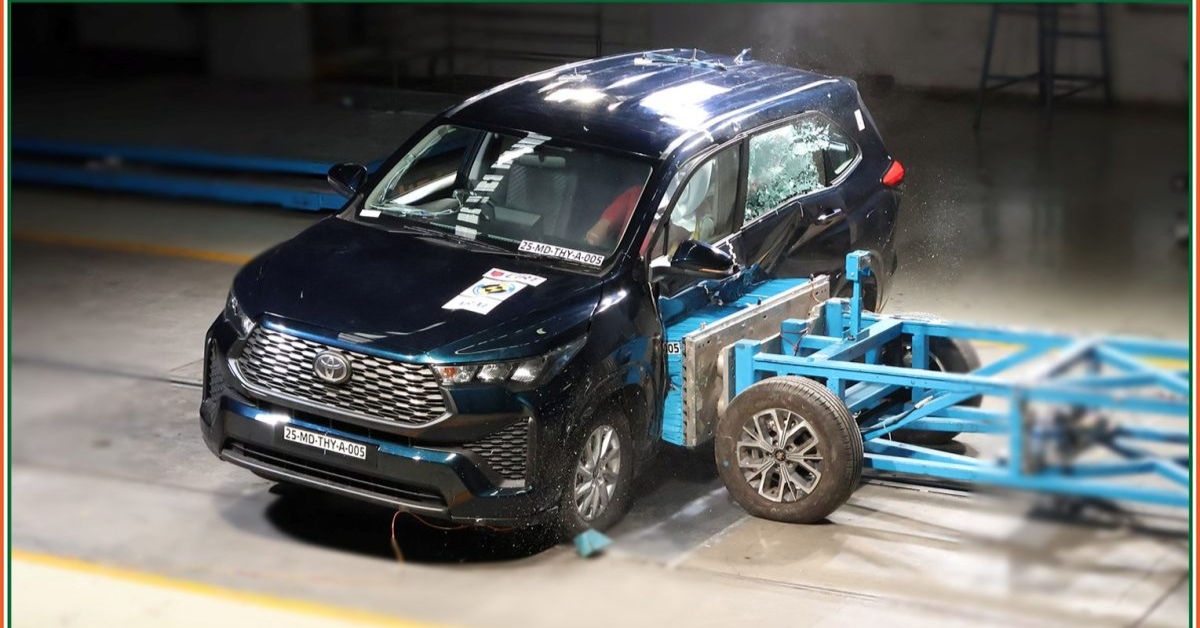 Toyota Innova Hycross Bharat NCAP crash test Toyota Innova Hycross Bharat NCAP crash test