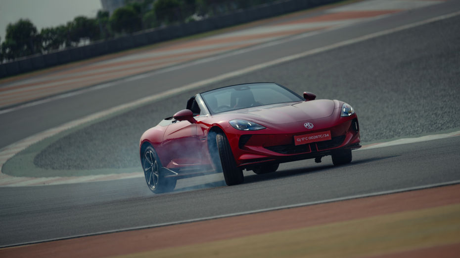 MG Cyberster driving