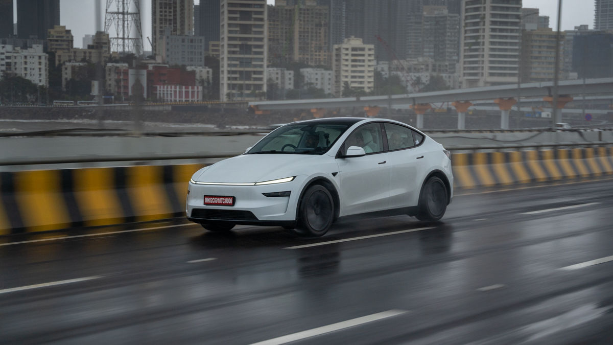 Tesla Model Y driving