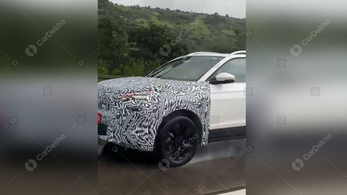 Skoda Kushaq facelift spied testing