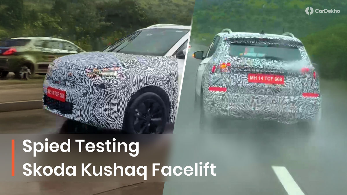Skoda Kushaq facelift spied testing
