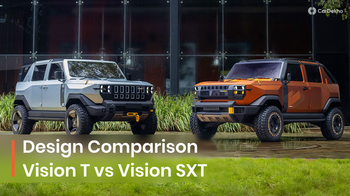 Mahindra Vision T vs Mahindra Vision SXT design compared in images