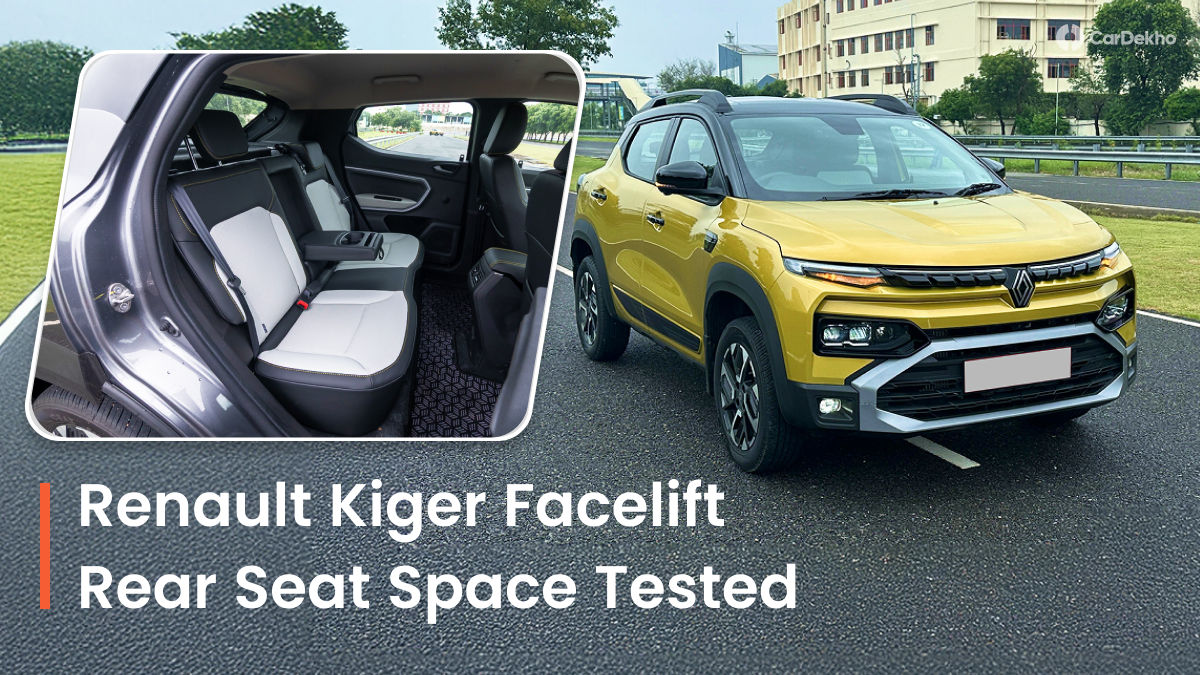 Renault Kiger rear seat comfort and space tested