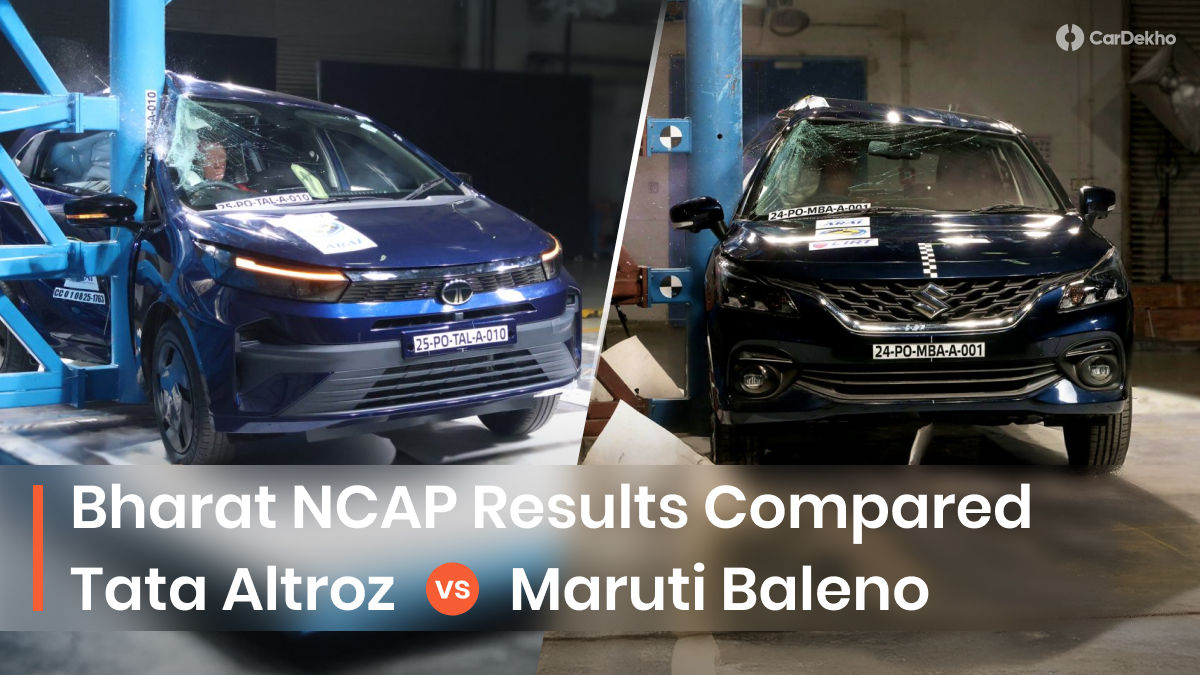 Tata Altroz facelift vs Maruti Baleno Bharat NCAP ratings and scores tested
